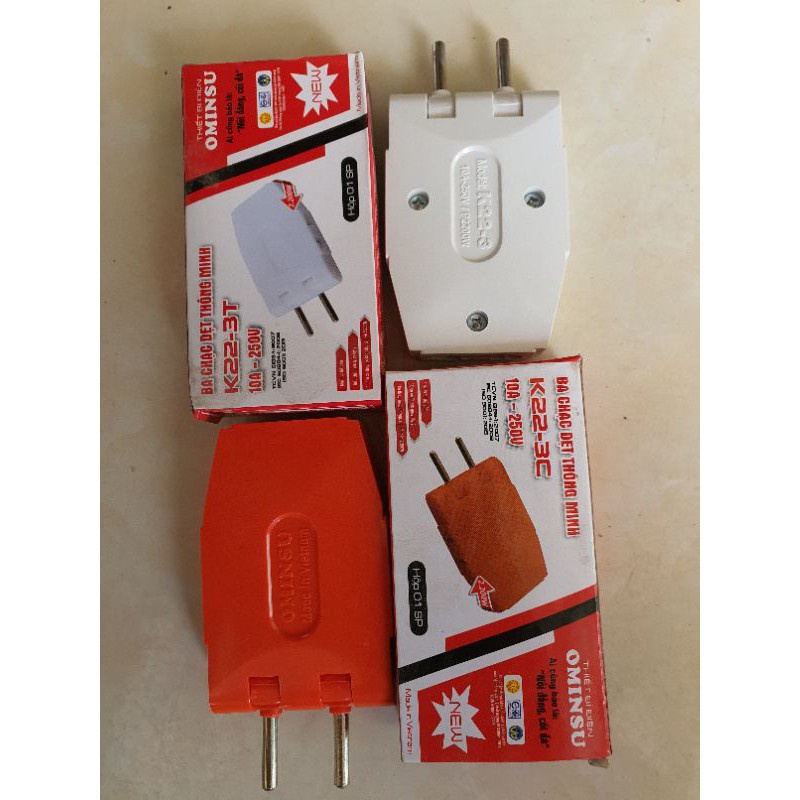 Ba chạc dẹt OMINSU chịu tải 2200W chia 3, chia 5 -Giadung24h