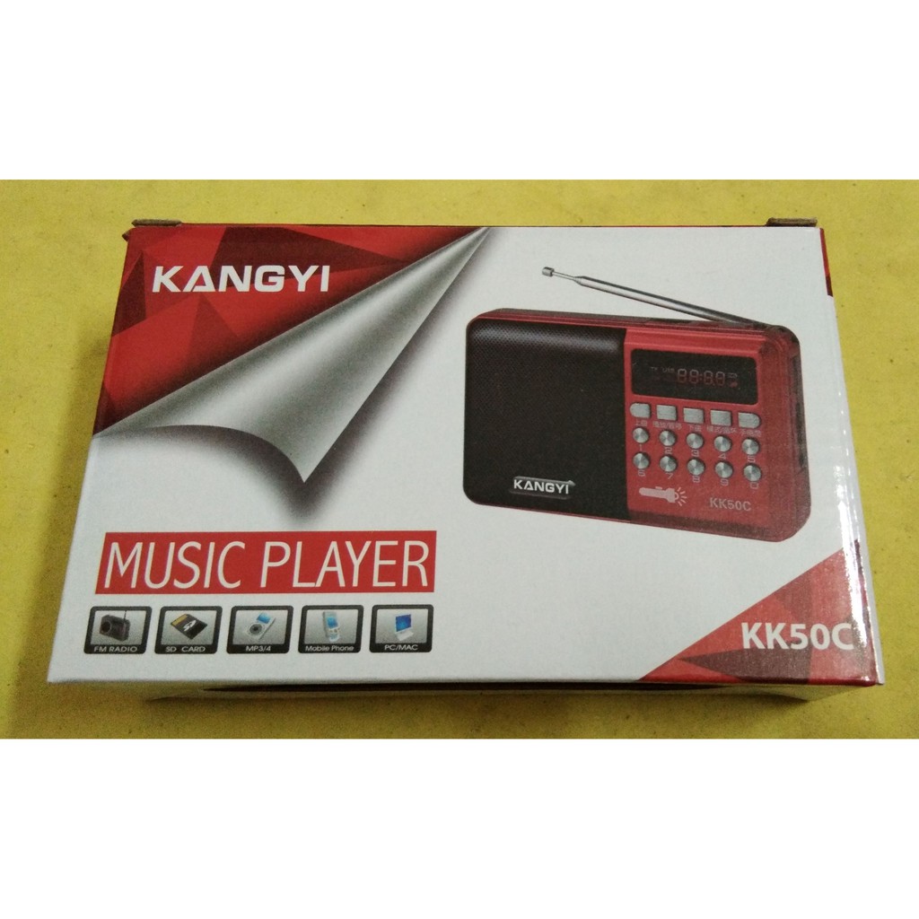 Đài FM, Nghe Nhạc MP3, Niệm Phật USB, Thẻ Nhớ, tích hợp đèn LED KangYi KK50C