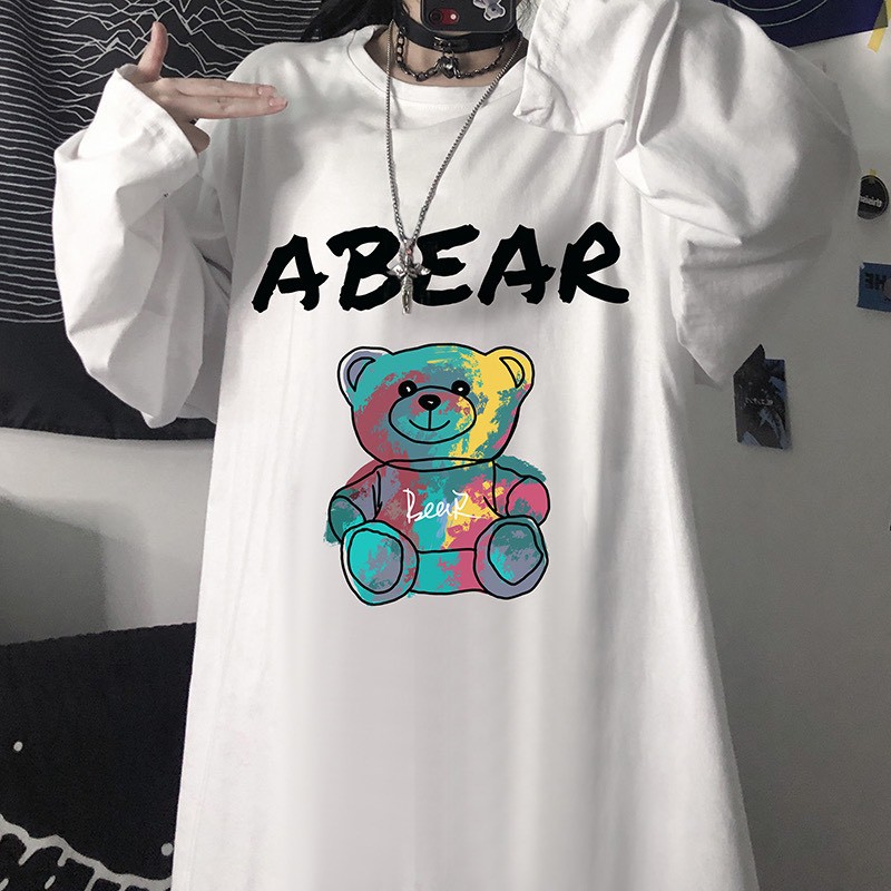 Áo thun tay dài form rộng Abear NEKO.SG, Áo thun Streetwear ulzzang SWT23
