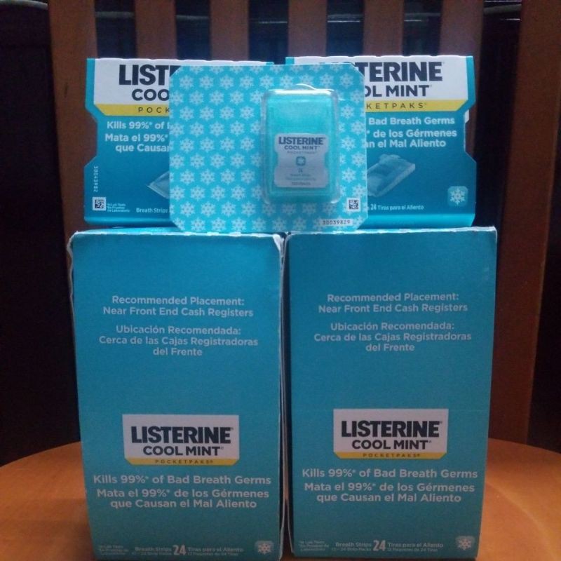 Phim ngậm thơm miệng diệt khuẩn Listerine Cool Mint Pocketpaks