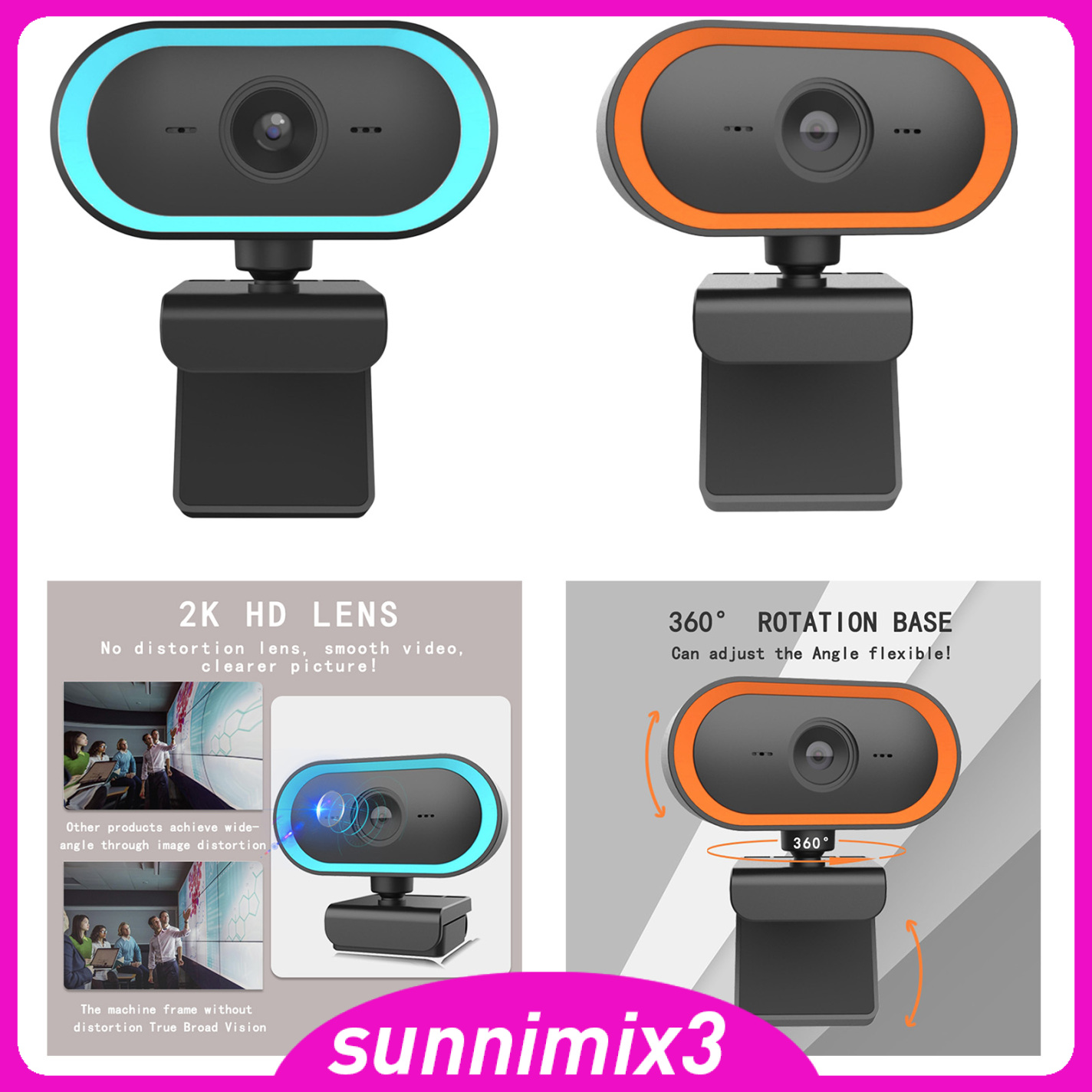 Webcam Kayla Computer 2k Hd Kèm Micro Và Phụ Kiện