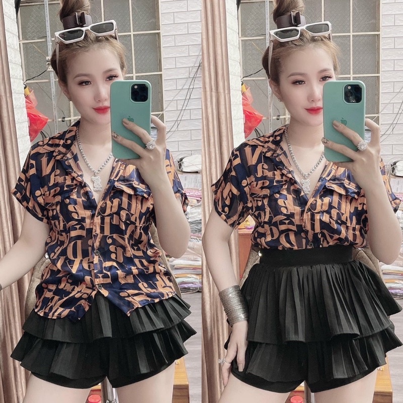 ÁO SƠMI CHỮ TAY NGẮN TÚI