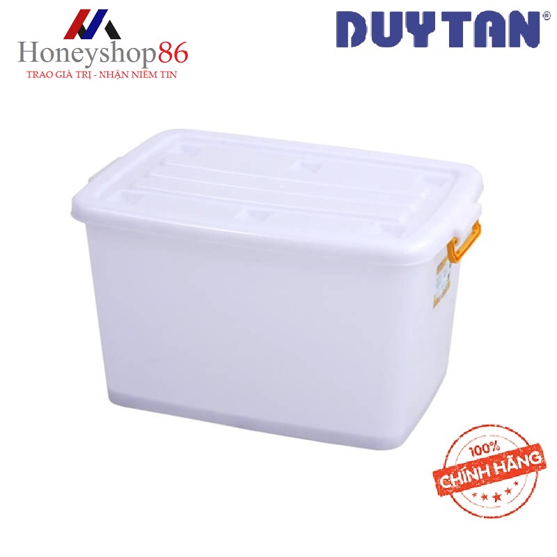 Thùng Nhựa vuông 30 lít Duy Tân No.750 (52  x 32  x 27.5 cm)- có bánh xe HONEYSHOP86