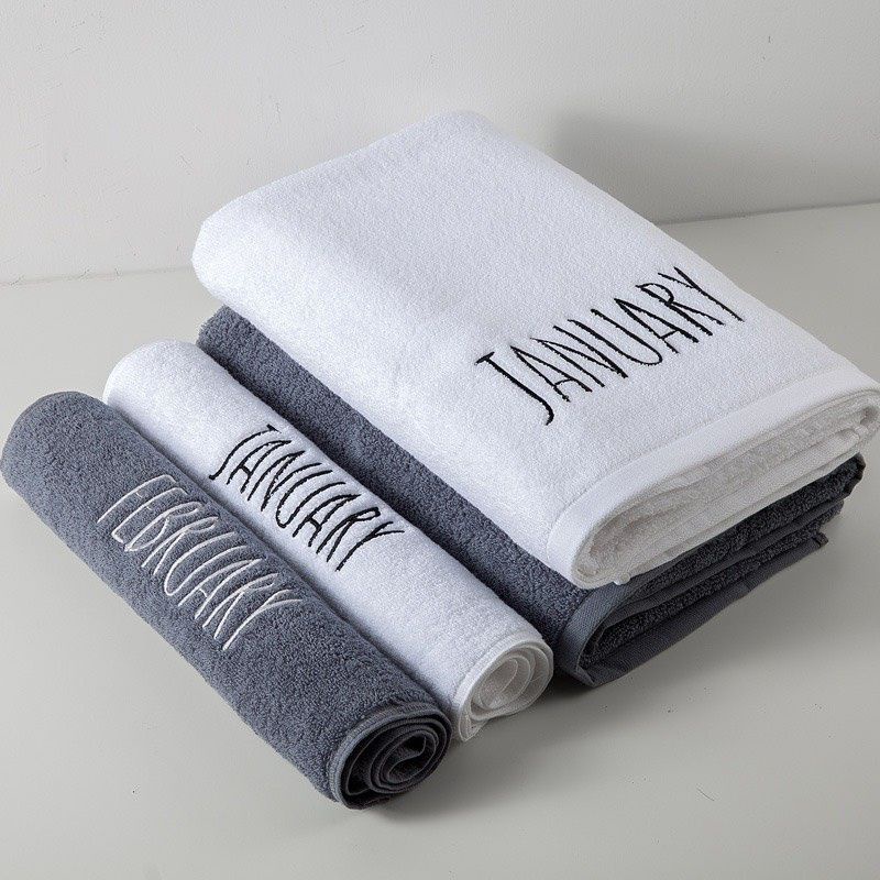 KHĂN TẮM THÊU LOGO THÁNG KÍCH THƯỚC 70X140CM