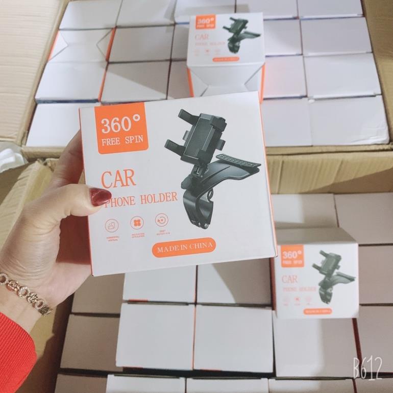 Giá đỡ kẹp điện thoại vô lăng để trên xe hơi ô tô xoay 360 độ chống rung treo đa điểm trên taplo, gương chiếu hậu | BigBuy360 - bigbuy360.vn