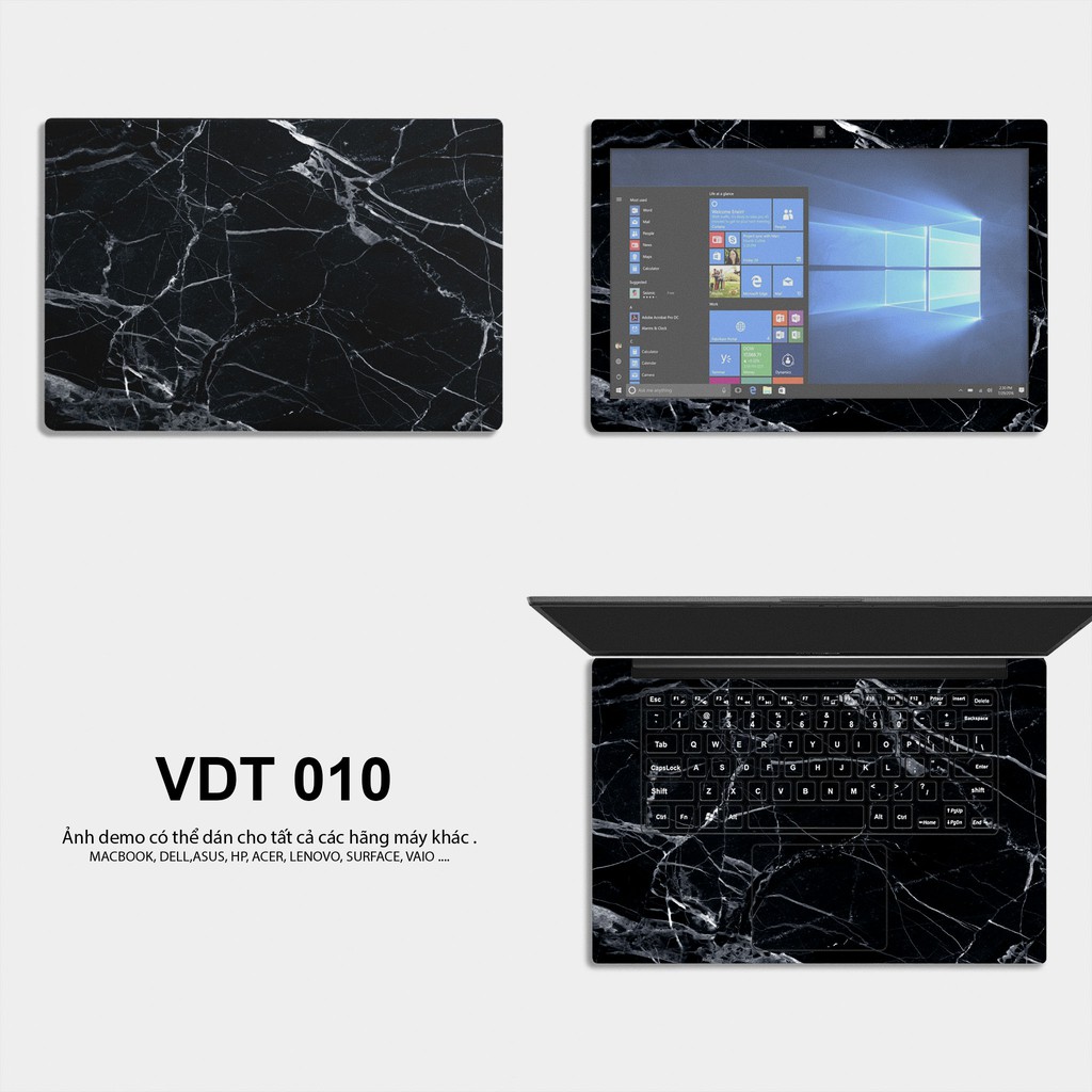 Miếng Dán Skin Laptop - Mẫu Vân Đá - Dán cho Dell, Hp, Asus, Lenovo, Acer, MSI, Surface,Vaio, Macbook