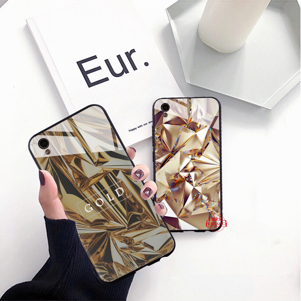 Ốp điện thoại kính cường lực hình đá hoa cương cho Oppo A37 A3S A5 A39 A7 A5S A77 F5 F9 F11 Pro | BigBuy360 - bigbuy360.vn