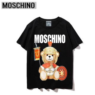 Áo thun chất liệu vải cotton tay ngắn có in hoạ tiết moschino