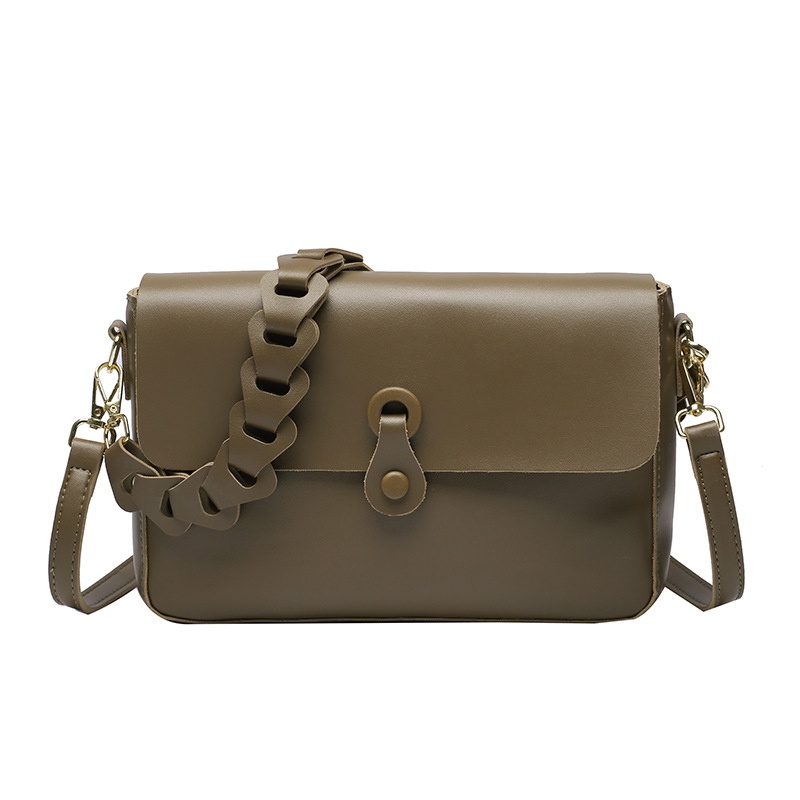 IELGY Túi Đeo Chéo Bằng Da pu Màu Trơn Thời Trang Cho Nữ