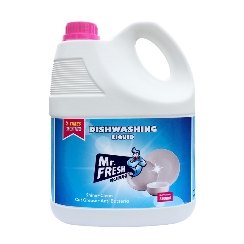 Can Nước rửa bát siêu đậm đặc an toàn Mr. Fresh 3,8L - Công nghệ Hàn Quốc mang lại sản phẩm nước rửa bát cao cấp