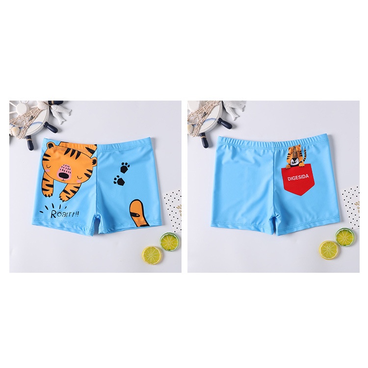 Quần Bơi In Hình Cá Mập Hoạt Hình Cho Bé Trai 3-12 Tuổi