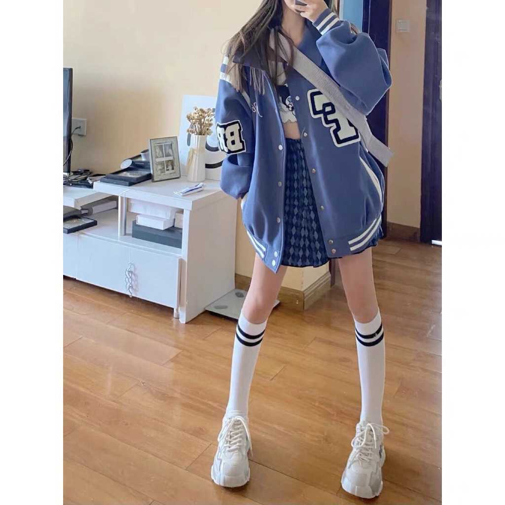 Áo Khoác Nữ, Áo Bomber Nữ Chất Nỉ Ngoại F Dày Dặn Form Rộng