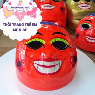 Mặt nạ Ông Địa size Trung cho bé chơi Trung thu - Đầu Ông Địa múa lân trang trí decor Tết Trung thu 2024