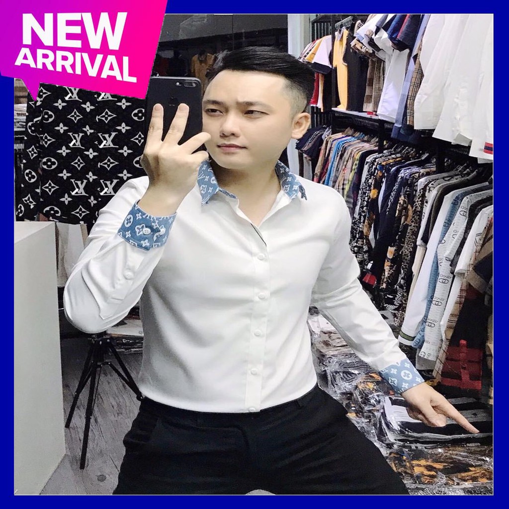 ÁO SƠ MI NAM TAY DÀI LÊN FORM CỰC CHUẨN KIỂU DÁNG HÀN QUỐC | BigBuy360 - bigbuy360.vn