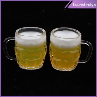 1 Cặp Cốc Bia Mini Tỉ Lệ 1: 12 Trang Trí Nhà Búp Bê