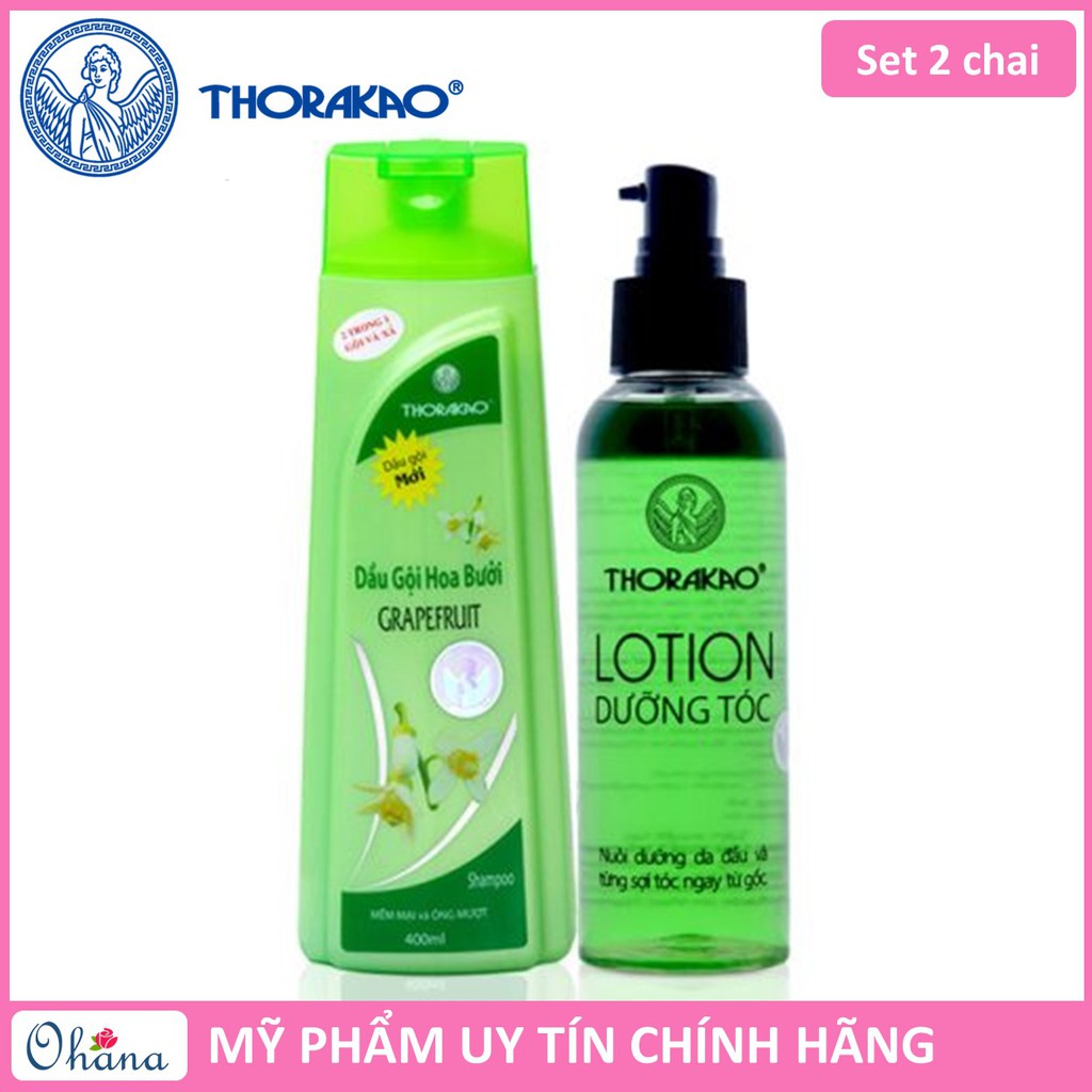 Combo Dầu Gội Và Lotion Dưỡng Tóc Hoa Bưởi Thorakao