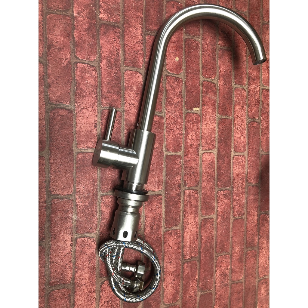 Vòi rửa chén bát dòng cắm chậu xoay 360 độ chất liệu inox 304 chống bám vân tay chống rỉ tuyệt đối