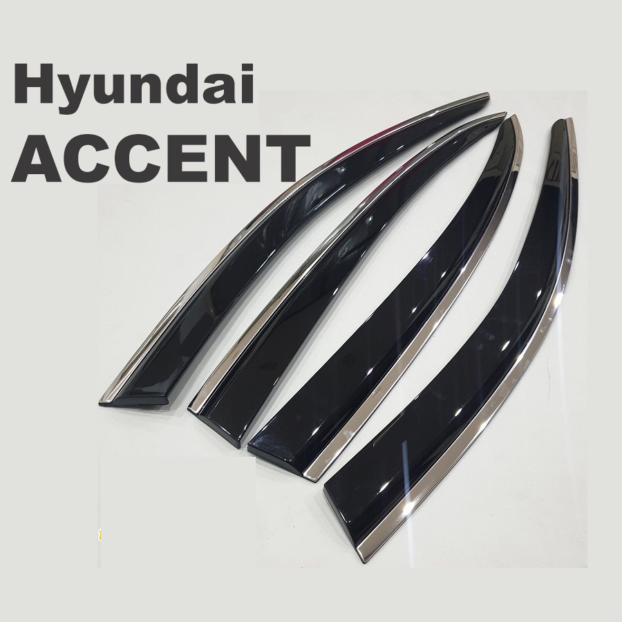 Vè Che Mưa Viền Inox Accent 2018 2019 2020 2021 Bộ 4 vè