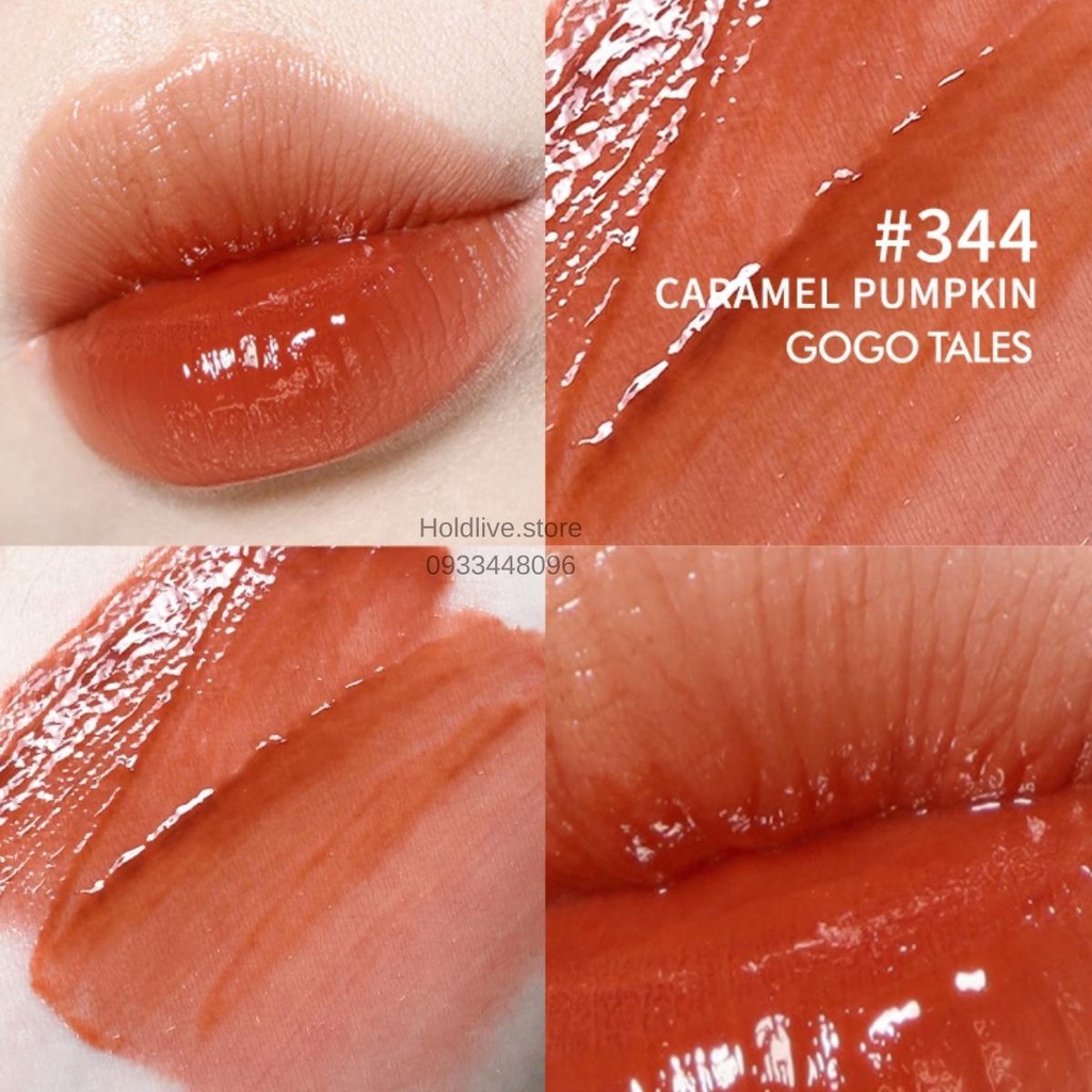 Son bóng tint Gogo tales Lucky may mắn Pink Rippling GT340 son gogotales trái tim lên màu chuẩn lì mỏng nhẹ mọng môi