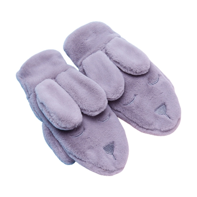 Găng Tay Giữ Ấm Hình Tai Thú Hoạt Hình Dễ Thương