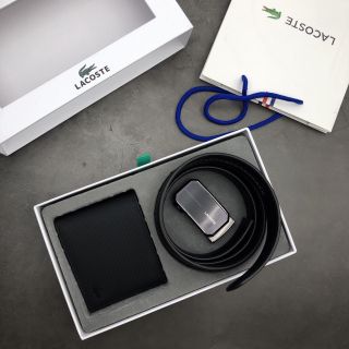 Set thắt lưng ví nam da sần