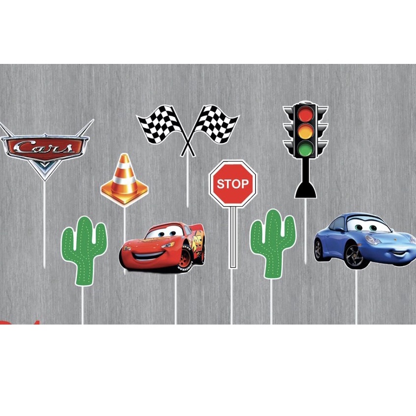 5 set oto lá cờ trang trí bánh