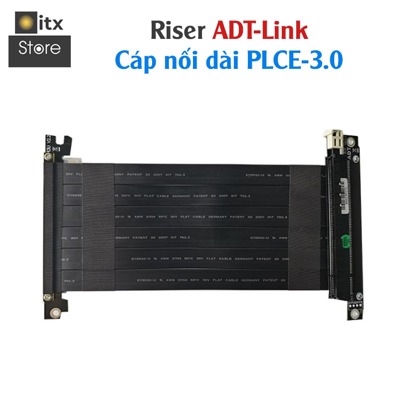 [ITX Store] - RISER Tốc Độ Cao - Cáp nối dài PCIE 3.0 X16 - Chuẩn ADT Link chính hãng