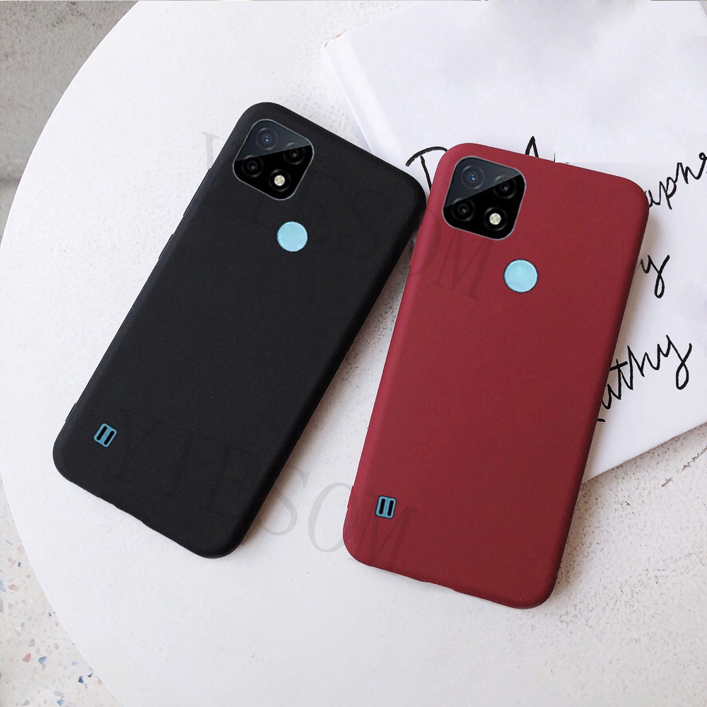 Ốp Điện Thoại Màu Trơn Thời Trang Dành Cho Realme C21 C20 C25 C20 C21