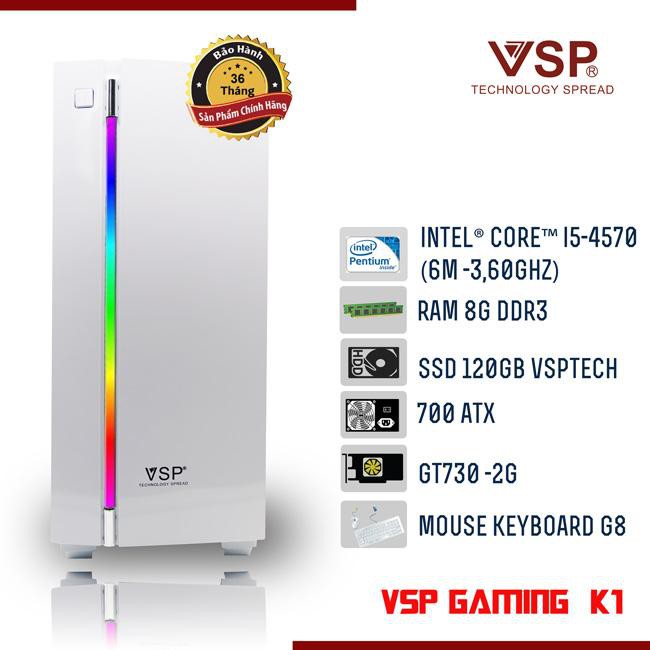 [BH 36 tháng] Thùng máy full linh kiện chuẩn GAMING VSP K1 Intel Core i5 4570- Máy tính để bàn VSP GAMING K1 | WebRaoVat - webraovat.net.vn