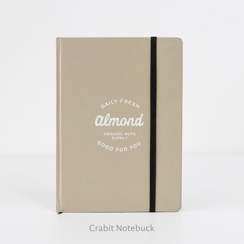 Sổ tay grid Crabit - Almond - BEST CHOICE - Ruột ô vuông ghi chép, Bullet Journal - Milky - Almond Grid