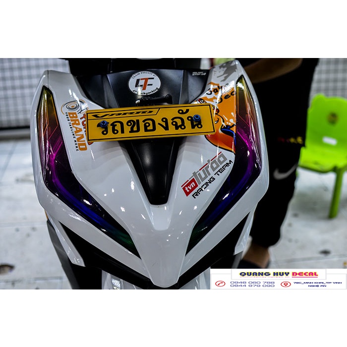 Tem trùm vario cam trắng, tem xe vario, team vario, tem dán xe máy, tem vario 150, team xe vario, tem vario cam trắng