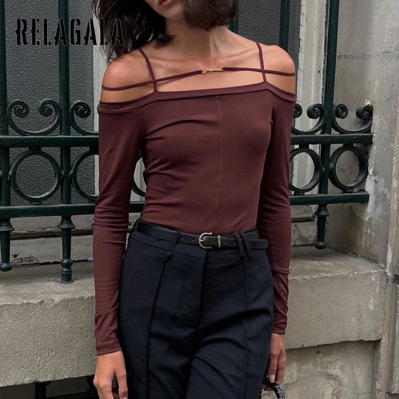 Áo Thun DàI Tay MàU Trơn ThờI Trang Cho Nữ