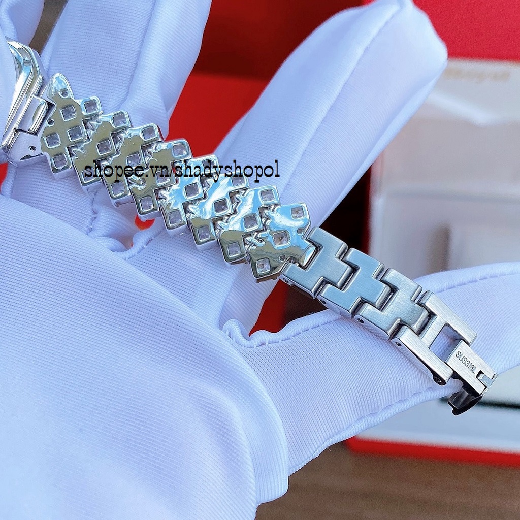 Đồng Hồ Royal Crown Nữ 6316 Chính Hãng Đính Đá Bạc