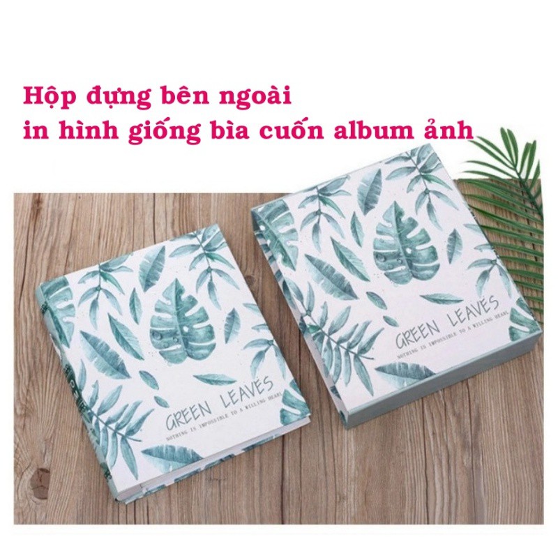 Album đựng ảnh 13x18 để 200 tấm có hộp bìa chống thấm nước giữ ảnh cho con, ảnh gia đình Kho album ảnh AnVy