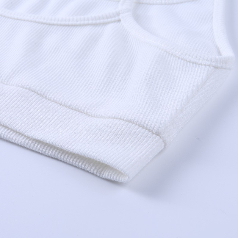 DUNEA Set Áo Croptop Hai Dây Và Quần Short Chất Cotton Cho Phái Nữ