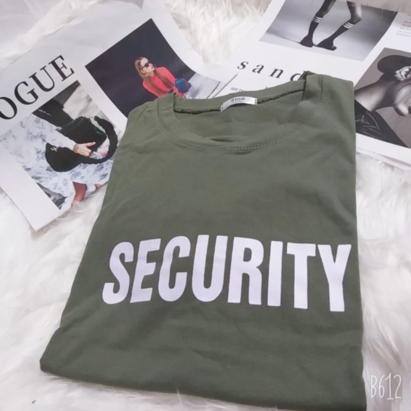 Áo phông 3158,áo thun tay lỡ from rộng chất cottong in hình chữ SECURITY | BigBuy360 - bigbuy360.vn