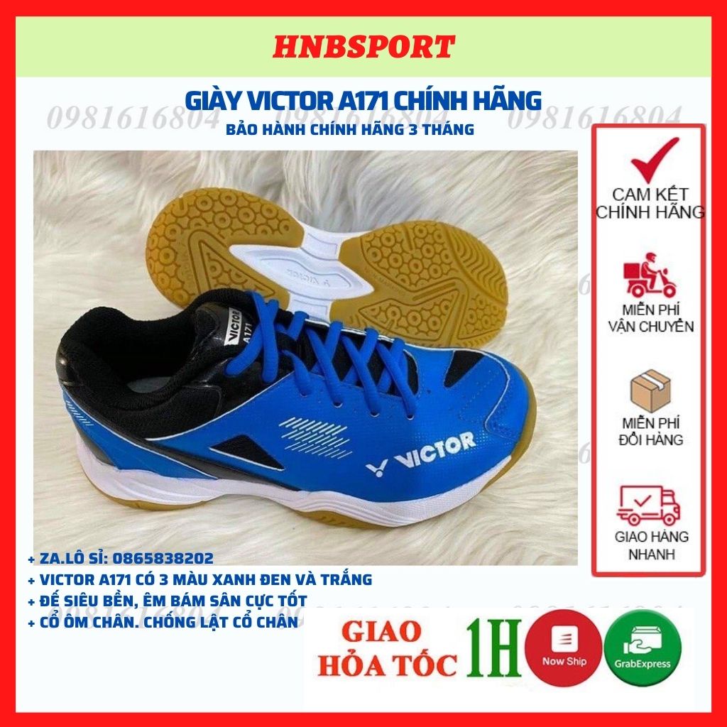 [HNB-ĐỐNG ĐA]Giày cầu lông nam nữ VICTOR A171 chính hãng, ôm chân, êm, bền, đẹp , Bảo hành 12 tháng