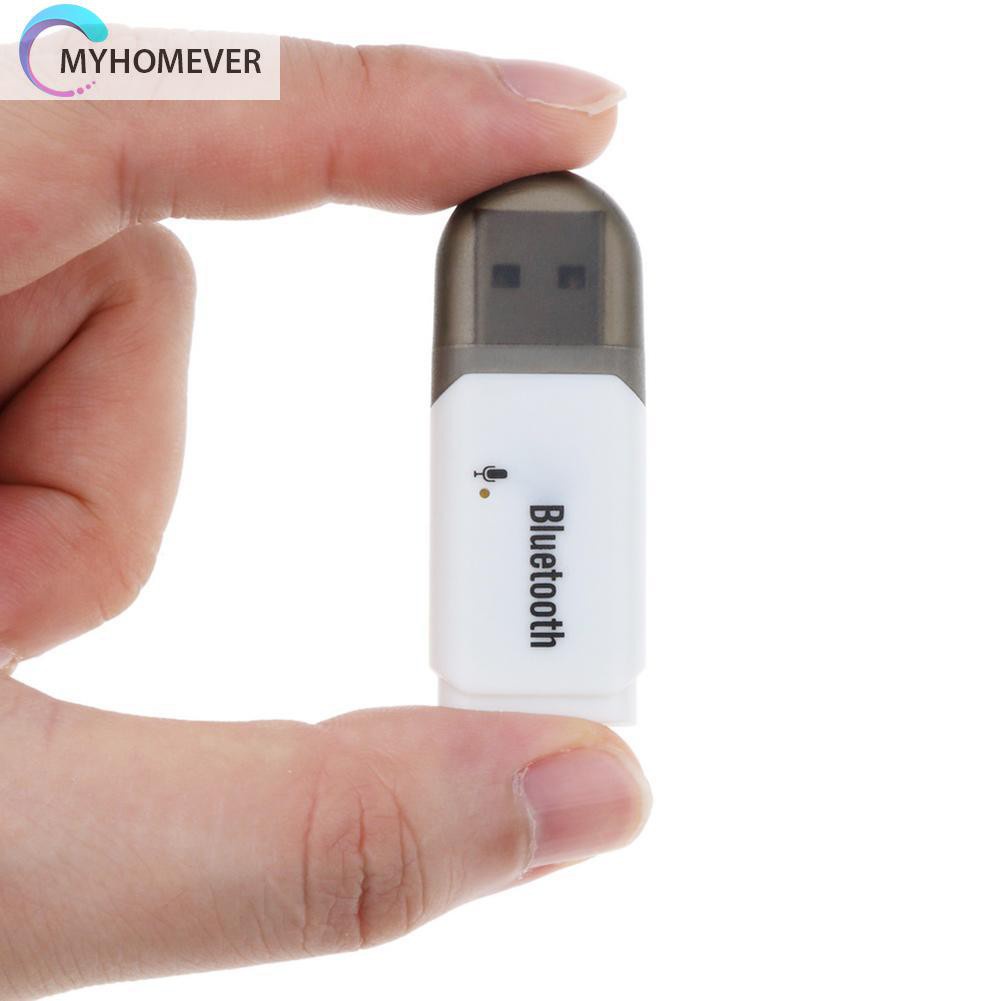 myhomever Bluetooth 5.0 Mini USB Wireless Adapter Audio Stereo Receiver Car Kit w/Mic
