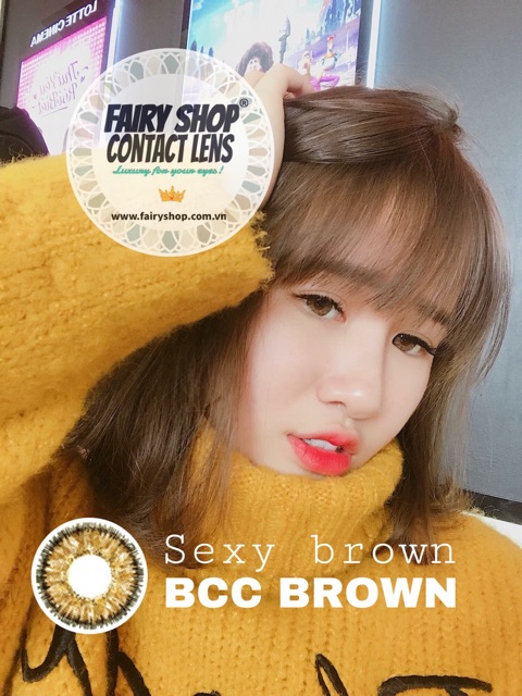 Áp tròng Sexy Brown 14.5 - Kính Áp Tròng FAIRY SHOP CONTACT LENS độ 0 đến 6