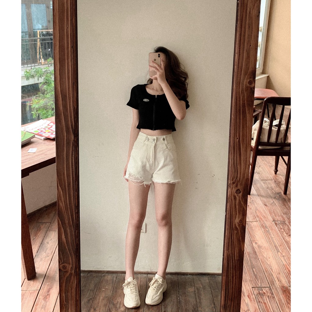 [Mã WASKT304 giảm 15% tối đa 30K đơn 99K] Áo croptop kéo khóa chữ Simpischic A1785 SUSTORE | BigBuy360 - bigbuy360.vn