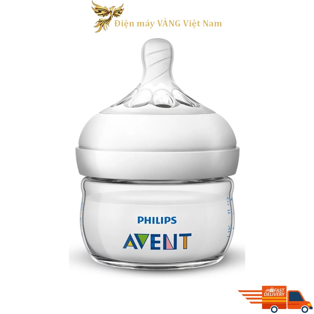 Bình sữa Philips Avent SCF039/17 60ml thiết kế tự nhiên dành cho trẻ mới sinh