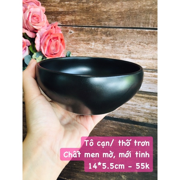GỐM NHẬT - SET CHÉN ĐĨA MỘC ĐEN