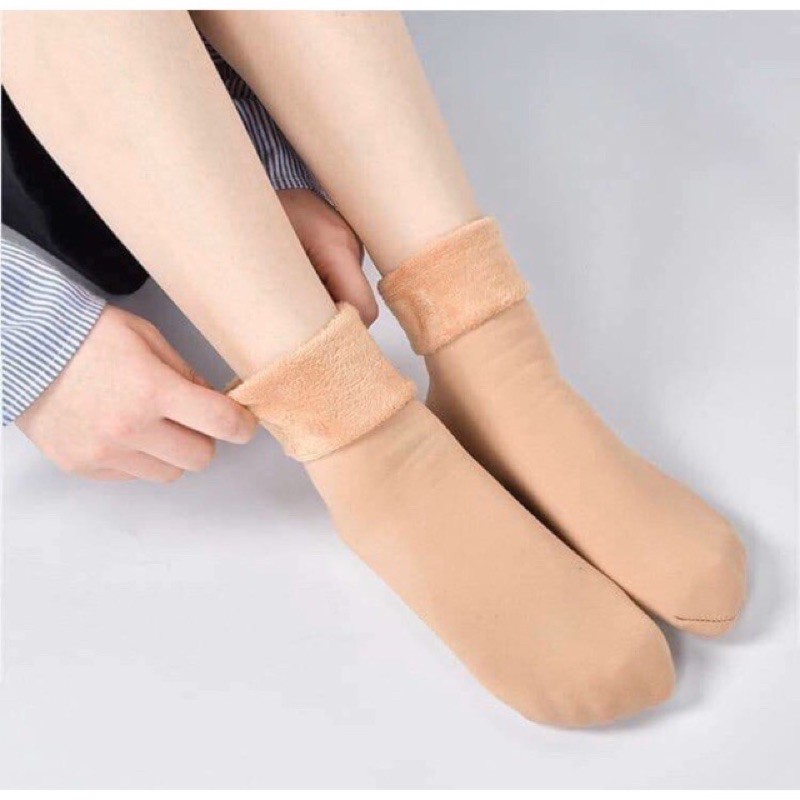 BÁN SỈ COMBO 4 ĐÔI TẤT LÓT LÔNG CỰC DÀY CHO NỮ