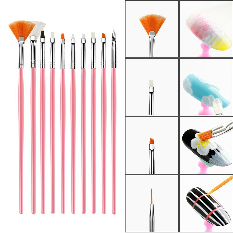 Bộ cọ 15 Chiếc Cọ Vẽ Acrylic Làm Móng Tay Nghệ Thuật đồ nail giá rẻ