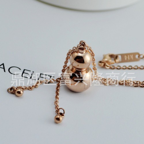 Dây Chuyền Nữ Hồ Lô Titan Ko Đen TT 2225