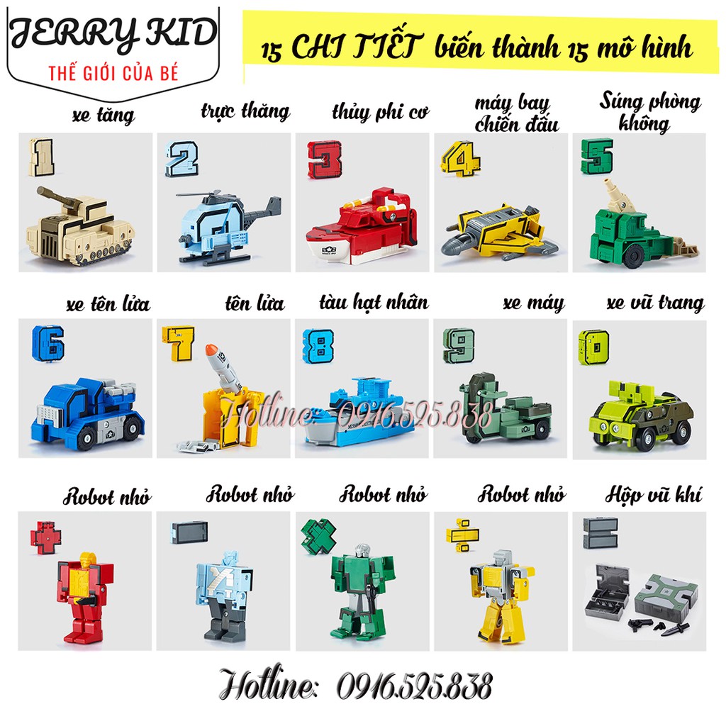 Bộ Đồ chơi xếp hình Lego robot số toán học 15 chi tiết cao cấp cho bé từ 3 tuổi