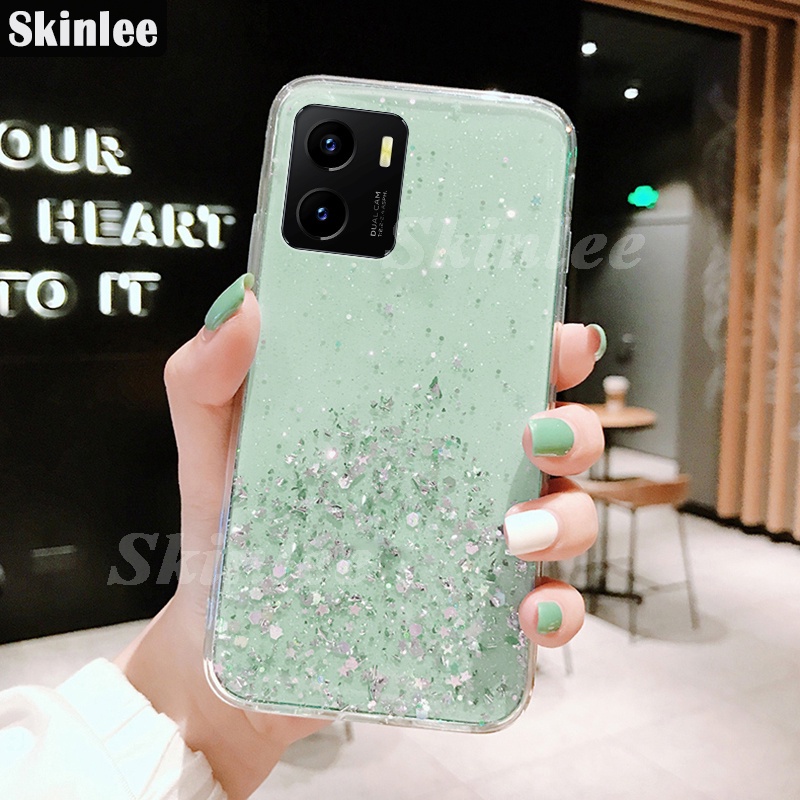 Ốp Điện Thoại Dẻo Trong Suốt Họa Tiết Ngôi Sao/ Mặt Trăng Lấp Lánh Cho OPPO A76