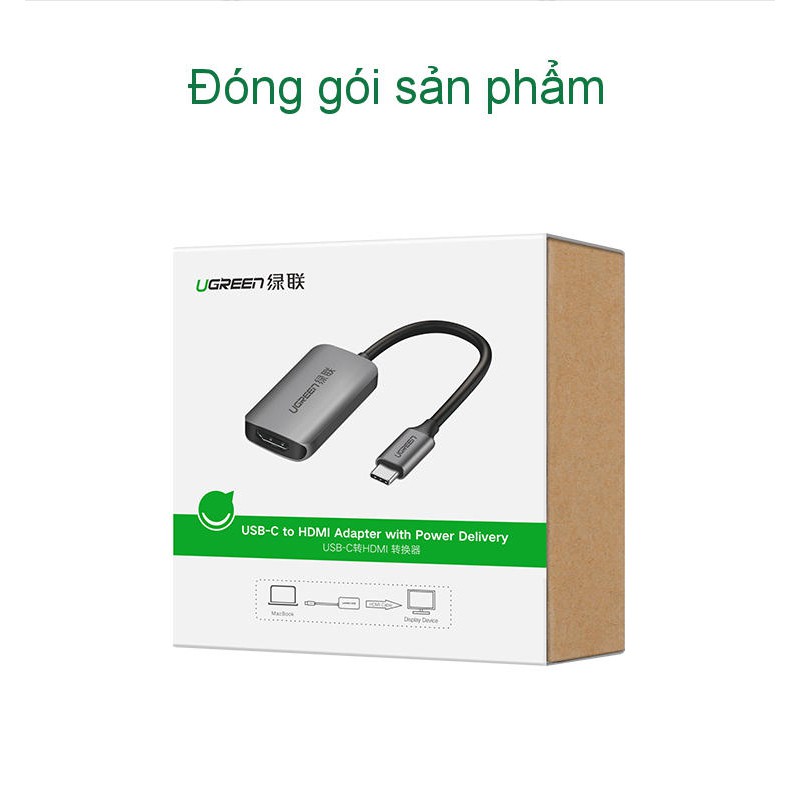 Cáp chuyển USB Type C sang VGA hỗ trợ Full HD 1080P UGREEN CM160 50316 - Hàng phân phối chính hãng - Bảo hành 18 tháng