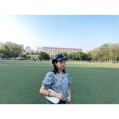 Sẵn - Áo Kiểu Hoa Nhí Croptop Tiểu Thư