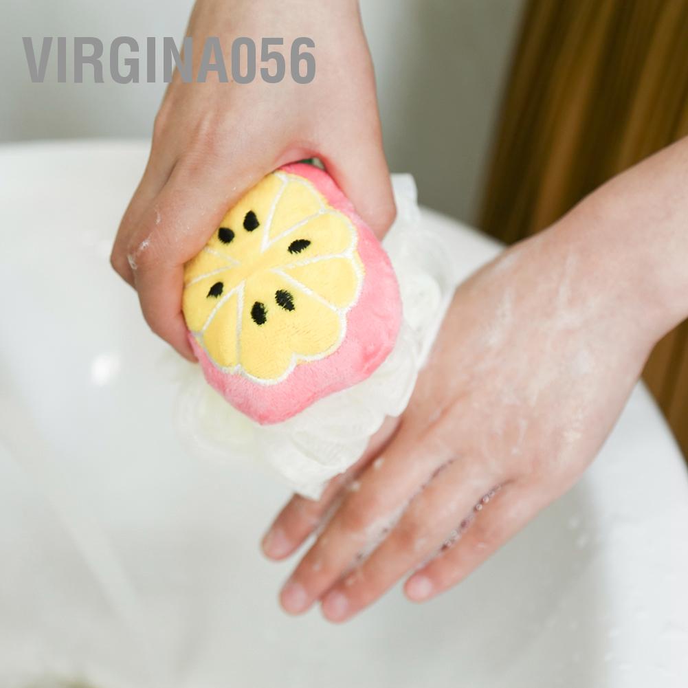 Virgina056 Virgina056 Hình dạng trái cây đầy màu sắc Bàn chải lưới tắm Ball tẩy tế bào chết toàn thân Tẩy Bông bọt biển